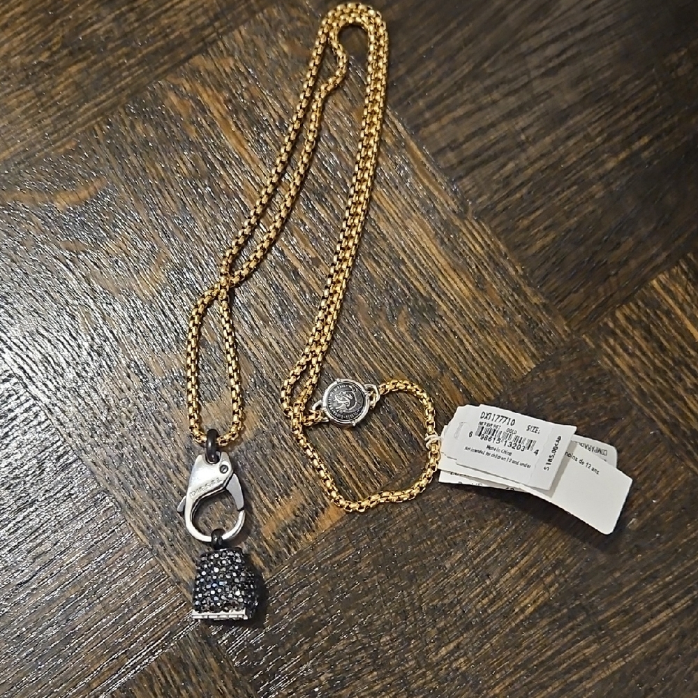 Diesel Gold and Silver Chain Necklace